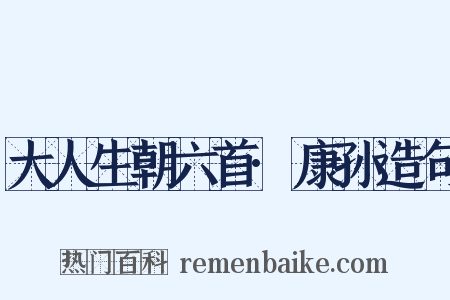 大人生朝六首·康孙造句是什么意思的图片